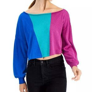 Bar III Teal Knit Top